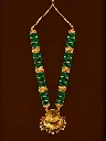 Traditional Gold and Emerald Beaded Necklace.webp