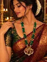 Elegant Green Silk Saree Portrait.webp