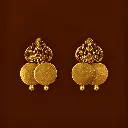 Ornate Gold Deity Coin Earrings.webp