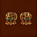 Ornate Gold Elephant Jhumka Earrings.webp