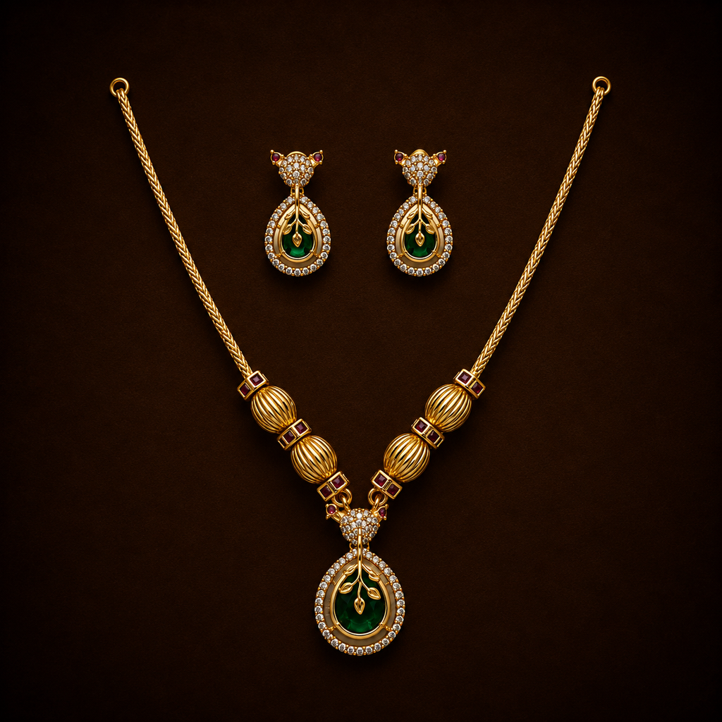 Emerald pendant necklace