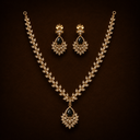 Deep blue teardrop chain