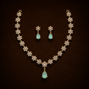 Mint green teardrop necklace