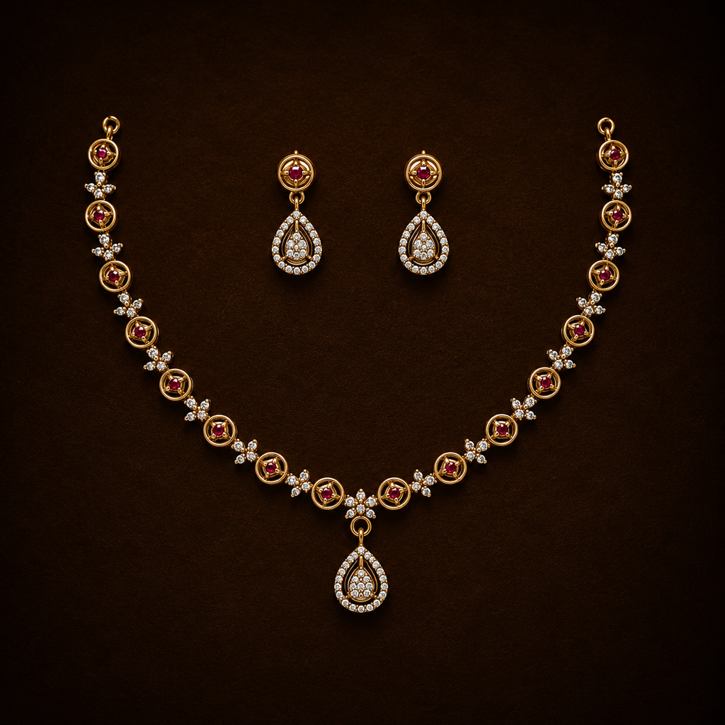 Ruby stone necklace