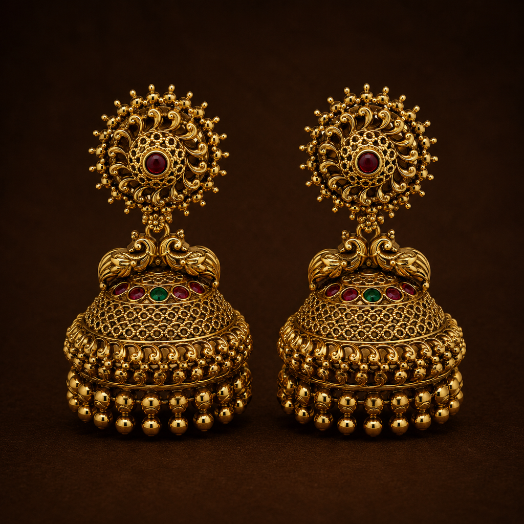 Royal Sunburst Jhumka