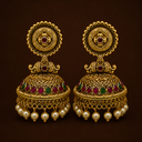 Royal Gold-Plated floral Jhumka