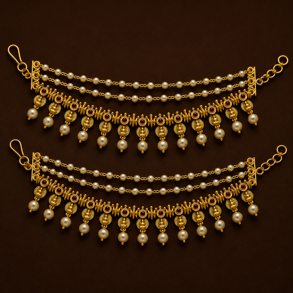 Traditional 3 layer mati/ear chain
