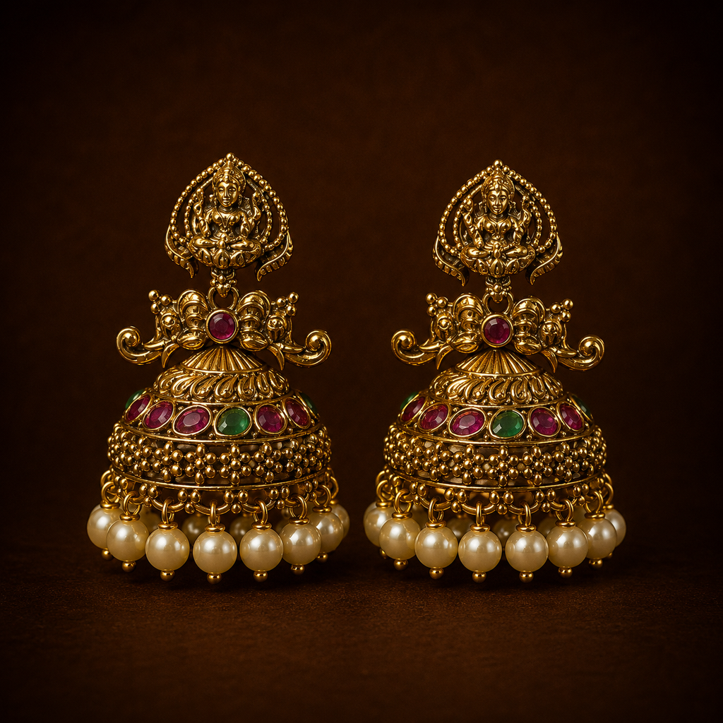 Vintage Lakshmi Jhumka
