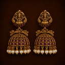 Ruby Dome Lakshmi Jhumka