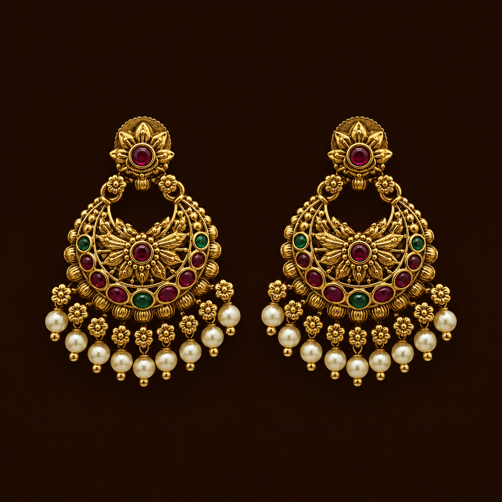 Heritage Lakshmi Chand Earrings