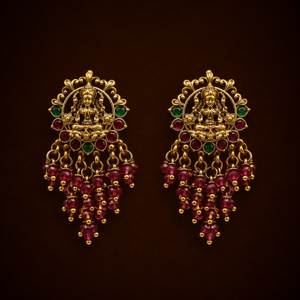Heritage Grape Drop Earrings