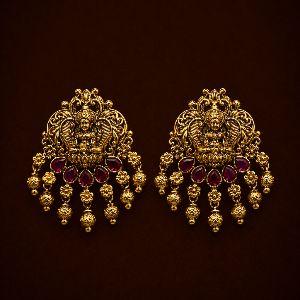 Temple Ruby Stud Earrings