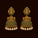 Emerald Dome Lakshmi Jhumka