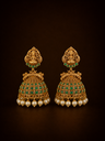 Emerald Dome Lakshmi Jhumka