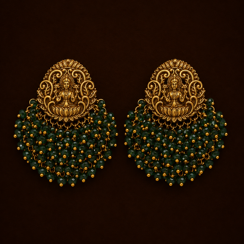 Emerald drop earing
