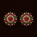 Multicolor kundan studs