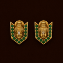Divine Balaji stud earrings (Emerald)