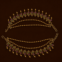 Floral beaded maati earchain