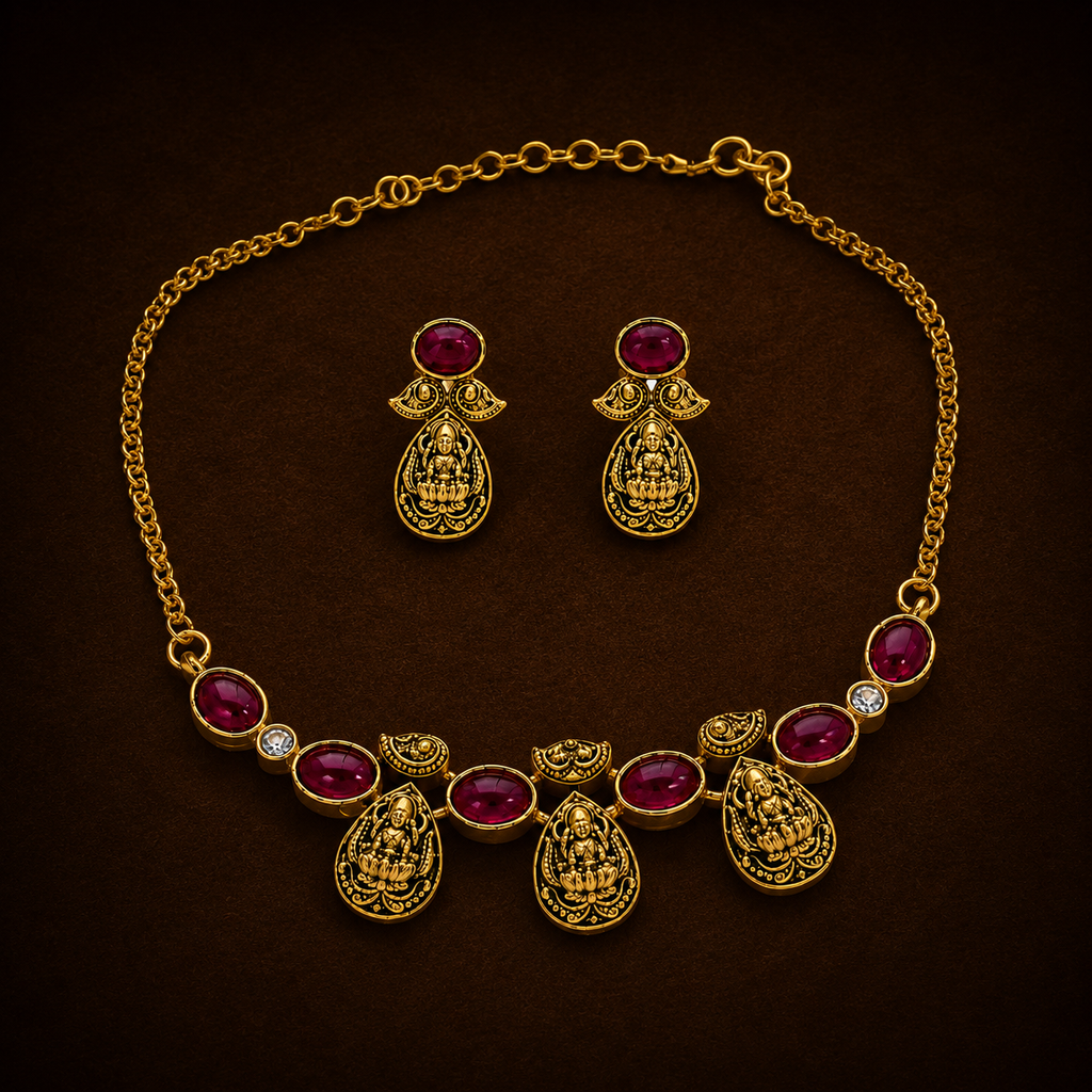 Lakshmi motif neckchain